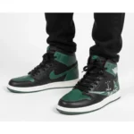 کتونی مردانه ترويس ساقدار مشکی سبز