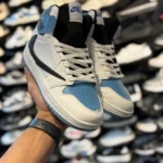 کتونی ترويس ساقدار مردانه سفيدآبی