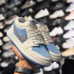 کتونی جردن وان زنانه سفيد آبی طوسی