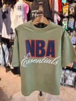 تیشرت مردانه ماکان طرح NBA سبز زیتونی